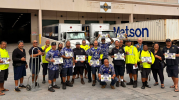 Island Distributing workers on Maui celebrate a new ILWU contract securing paid-out sick leave and wage increases.